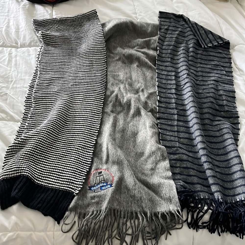 Bundle of knit scarves
